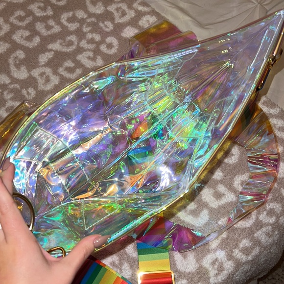 PLASTIC Iridescent BAG with STRAP - Picture 3 of 6